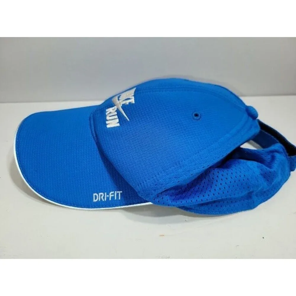 BLUE NIKE RUN RUNNING CAP. Adjustable - Picture 3 of 5